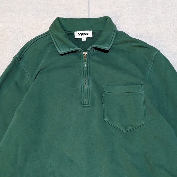 YMC Pocket Quarter Zip Sweater mens M - Picture 5 of 11